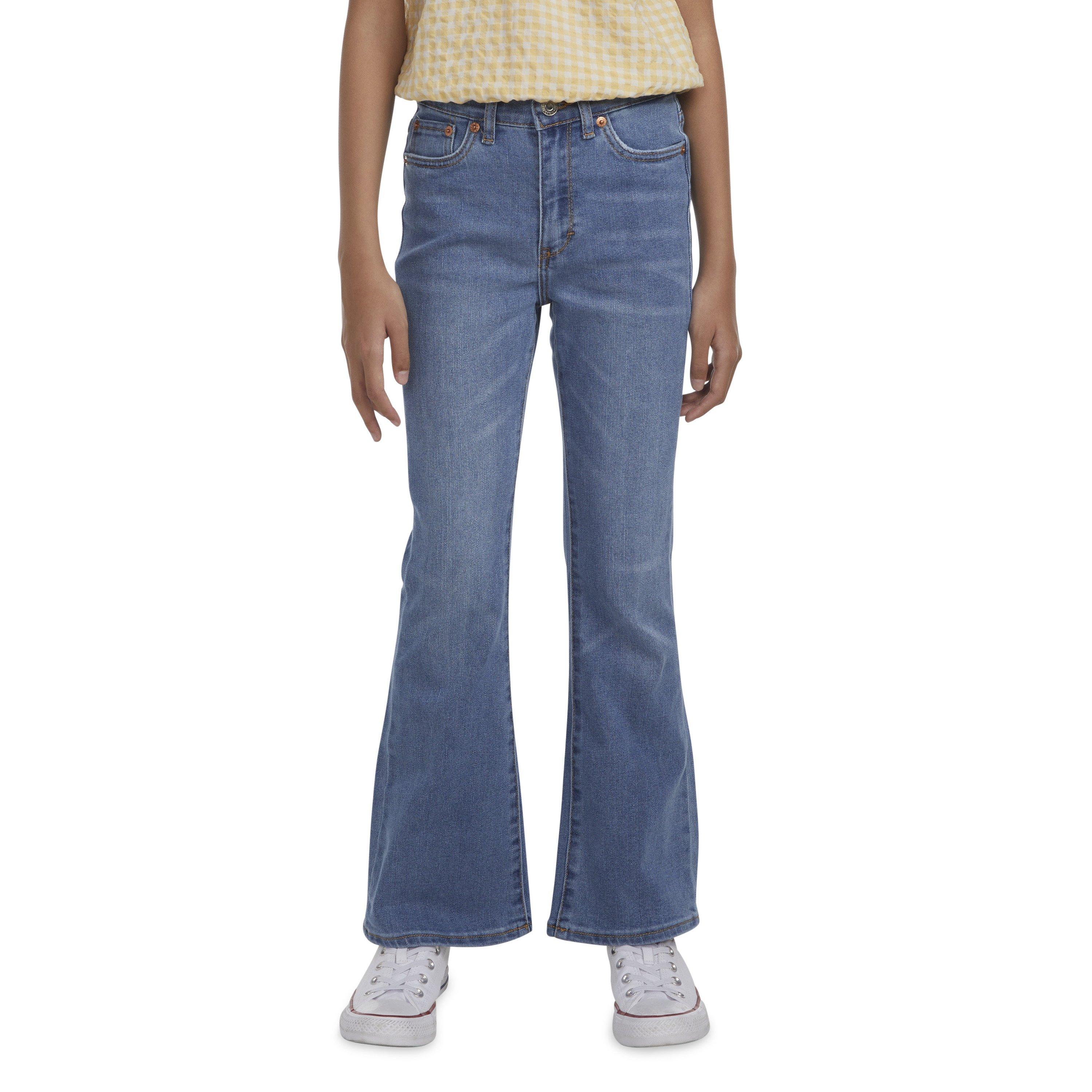 Levi's Big Girls' 726 High Rise Flare Medium Blue Wash Denim Jeans - MEDIUM BLUE
